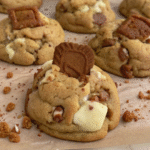 Biscoff NYC cookies stuffed with Biscoff spread