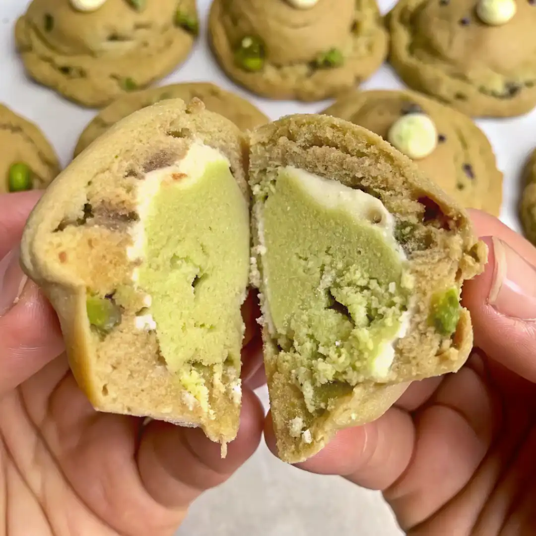 Freezing pistachio spread for NYC cookies