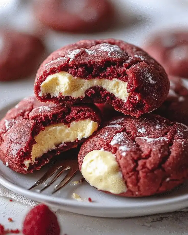 Cream Cheese Stuffed Red Velvet Cookies