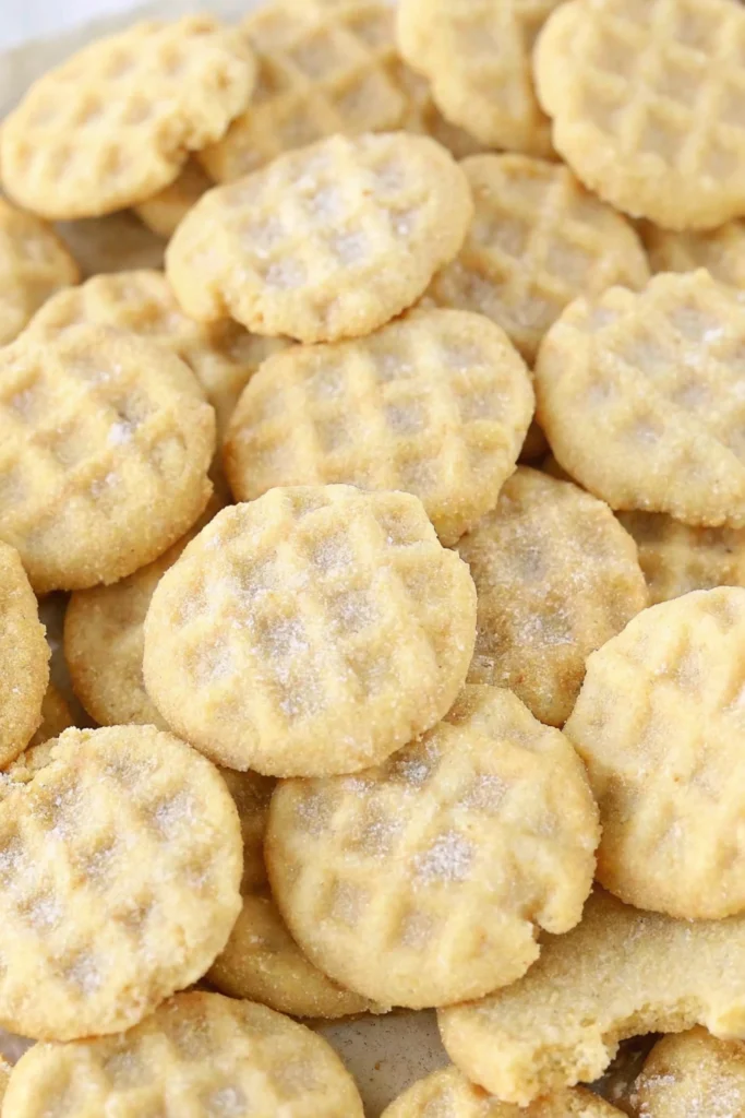 Mini Sugar Cookies stored in an airtight container for meal prep