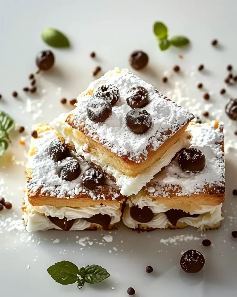 Classic Cannoli Squares Delightful Italian Dessert