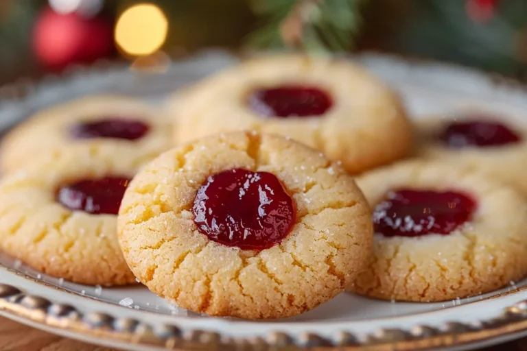 Easy Christmas Thumbprint Cookies