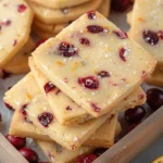Cranberry Orange Shortbread Cookies