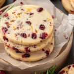 Cranberry Orange Shortbread Cookies