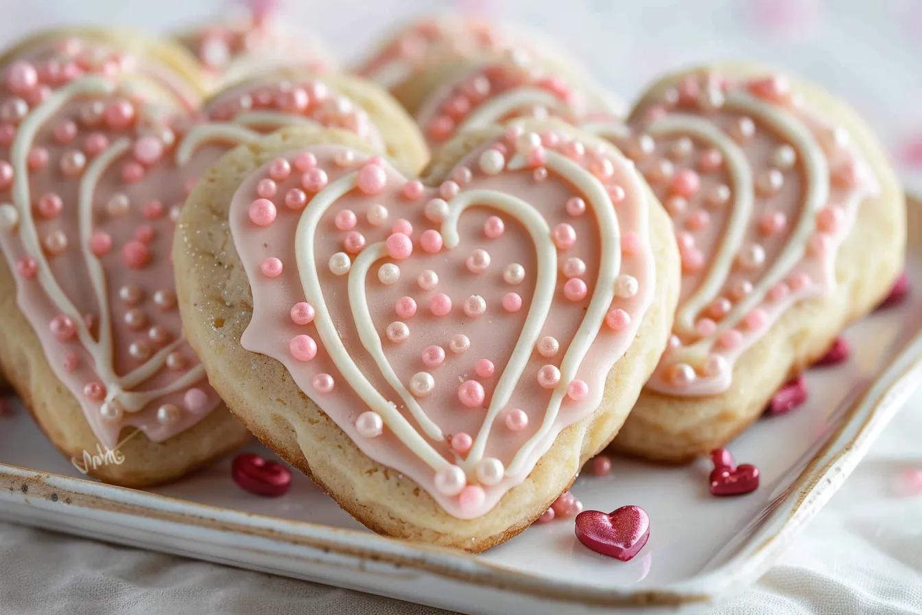 Frosted Heart Cookies