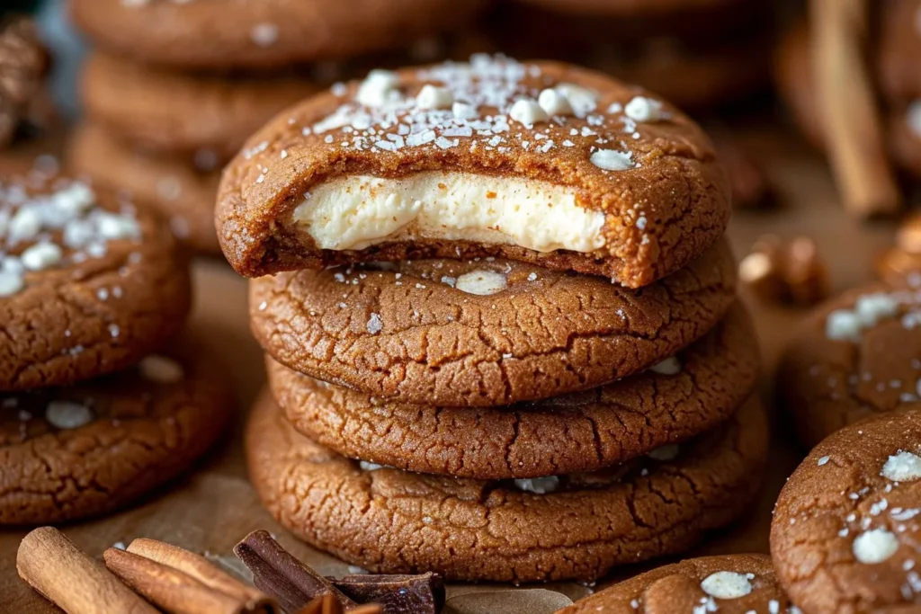 Gingerbread Cheesecake Cookies