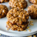 Peanut Butter No Bake Oatmeal Cookies