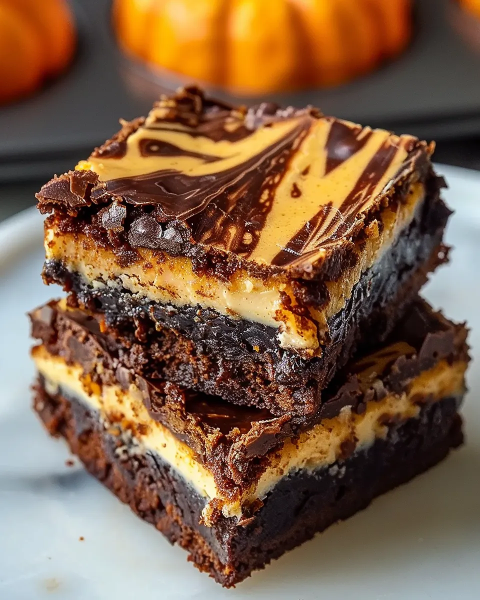 Pumpkin Cheesecake Brownies