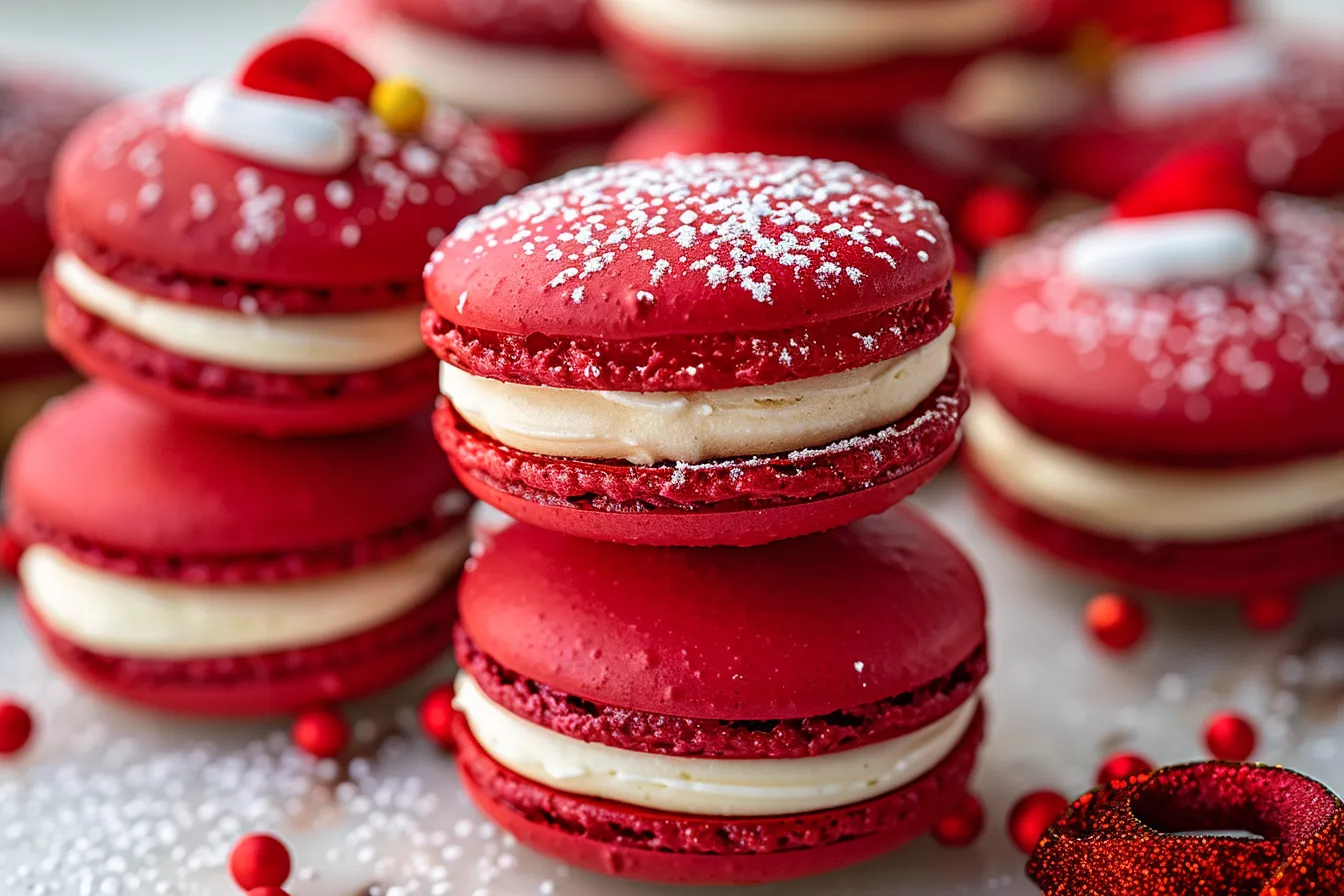 Santa Macarons Recipe Decorating Ideas