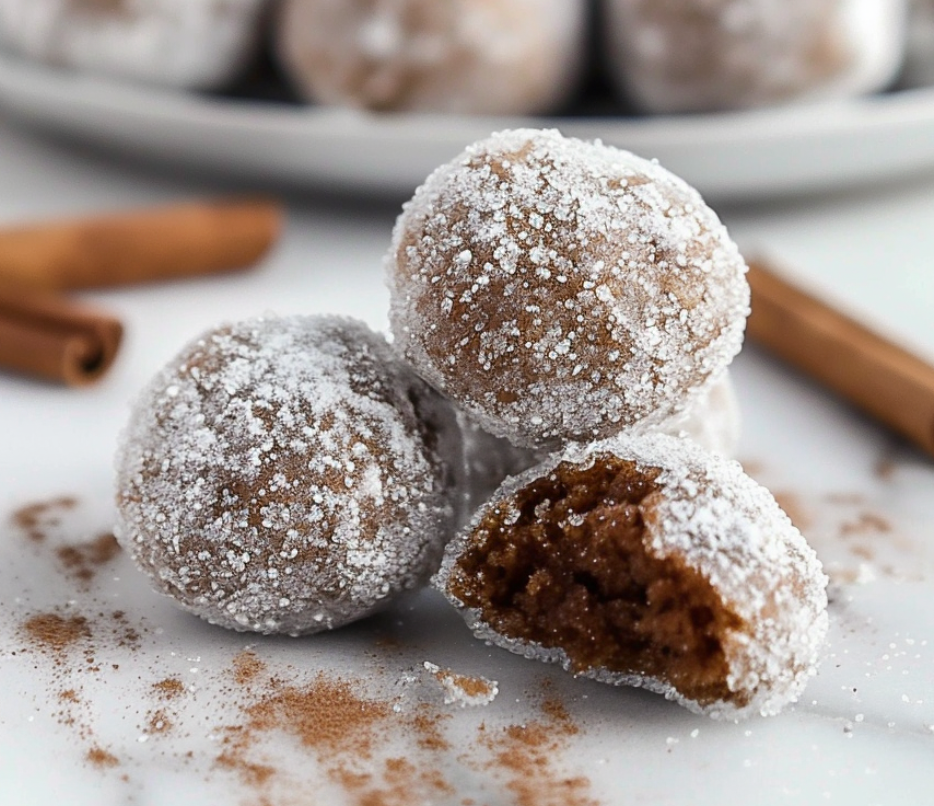 Cinnamon Sugar Snowball Cookiaes