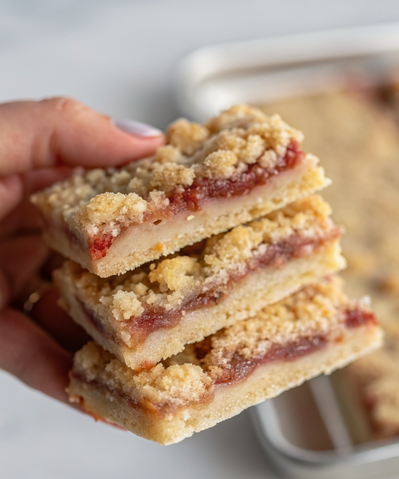 Strawberry crumb bars