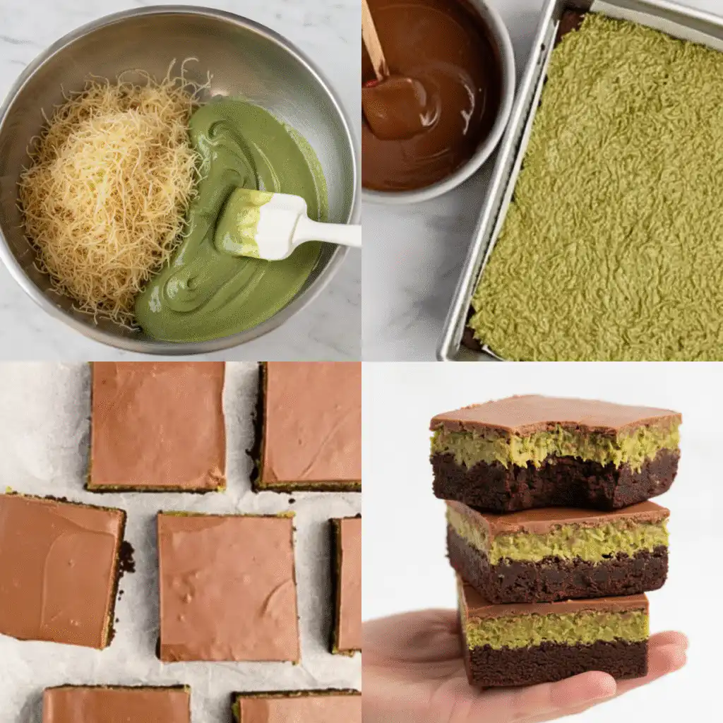 brownie base cooling in pan after baking