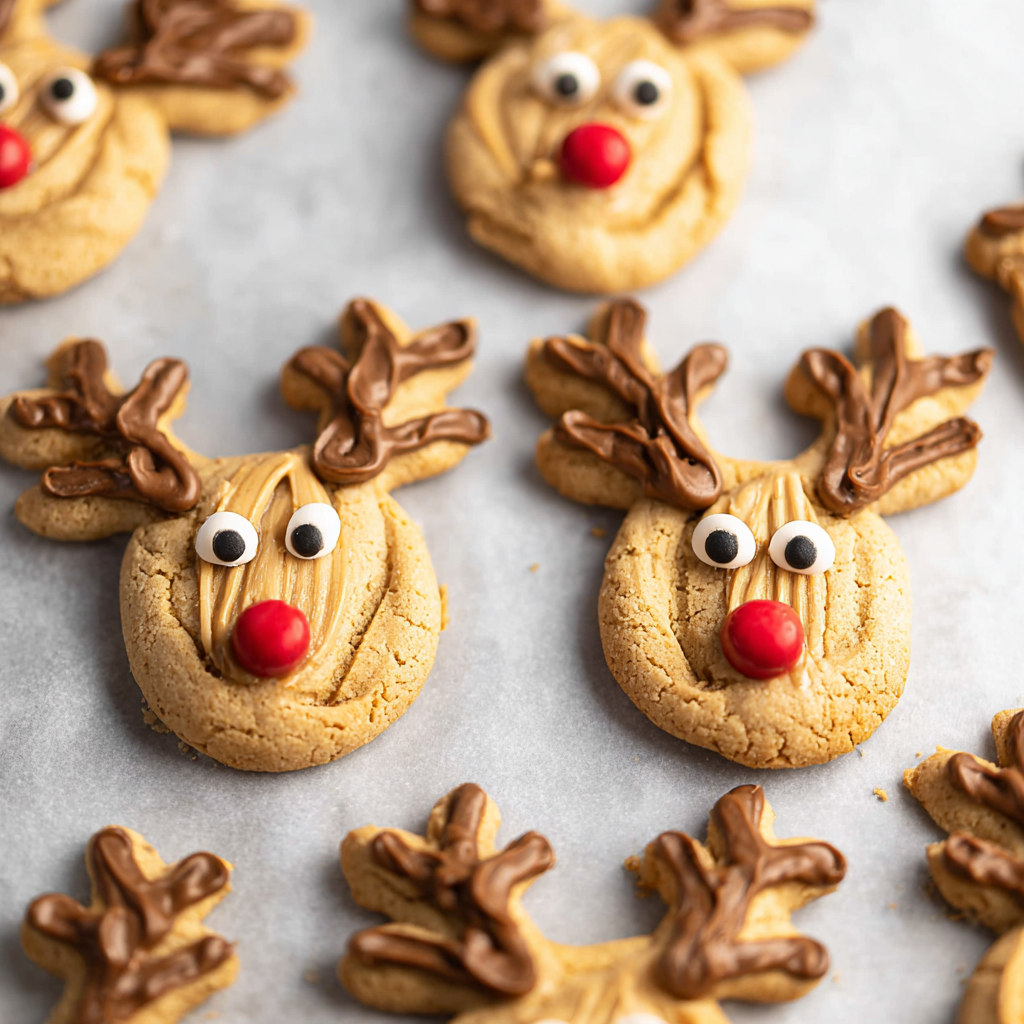 Peanut Butter Reindeer Cookies