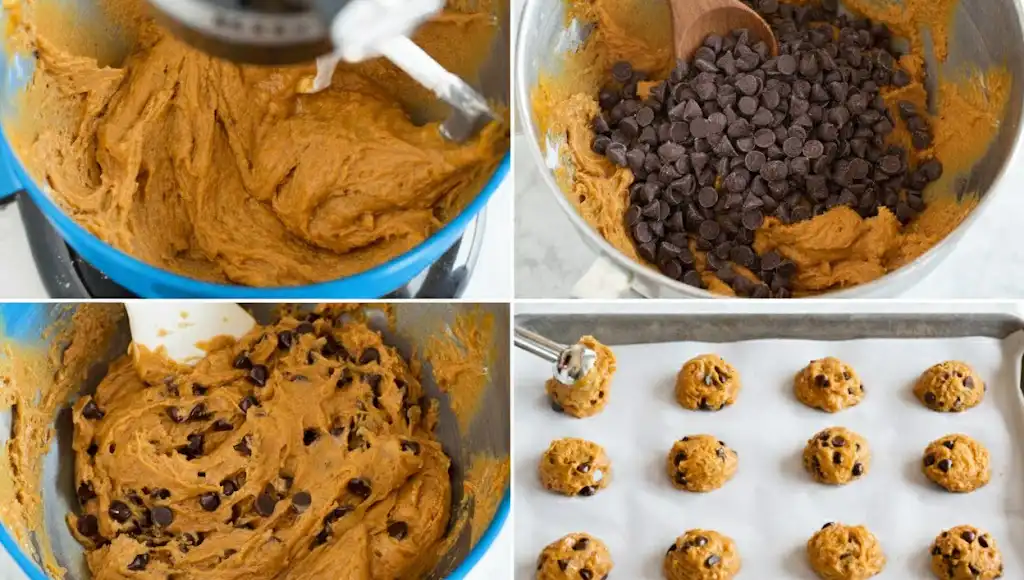 step bby step. Chocolate Chip Cookies