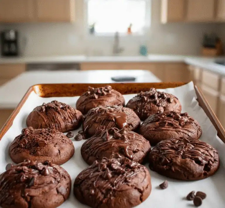 Chocolate Cheesecake Cookies (Rich & Gooey)