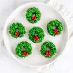 No-Bake Christmas Wreath Cookies
