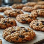 Baked Oatmeal Raisin Cookies