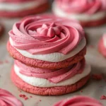 CRUMBL Pink Velvet Cookies with Cream Cheese Frosting