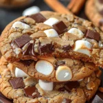 S'mores Marshmallow Chocolate Cookies