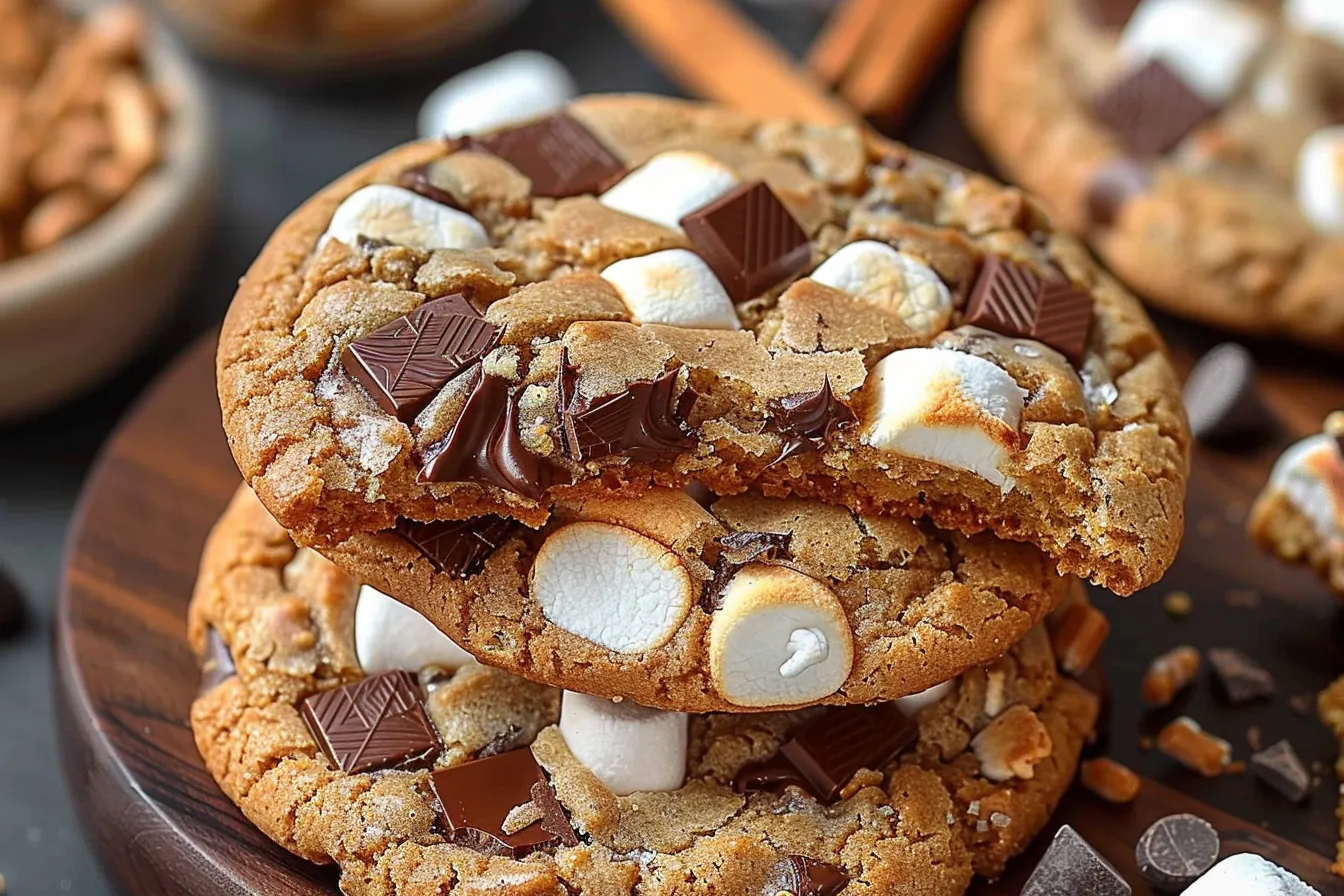 S’mores Marshmallow Chocolate Cookies