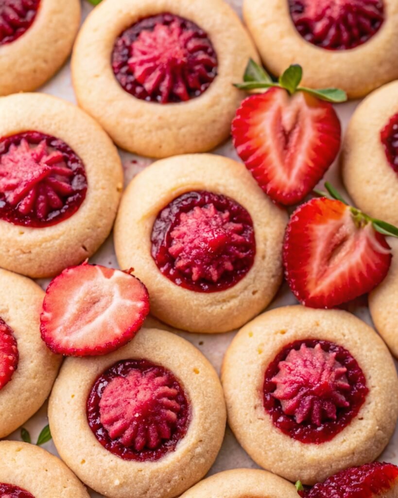Strawberry Thumbprint Cookies