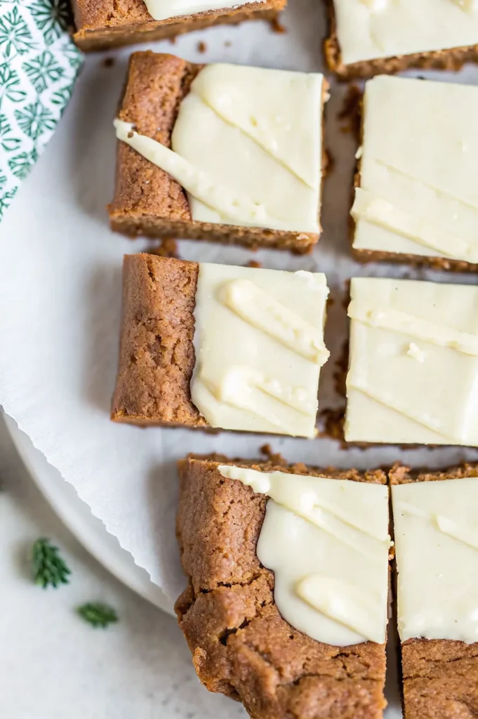Easy Gingerbread Bars with Cream Cheese Frosting