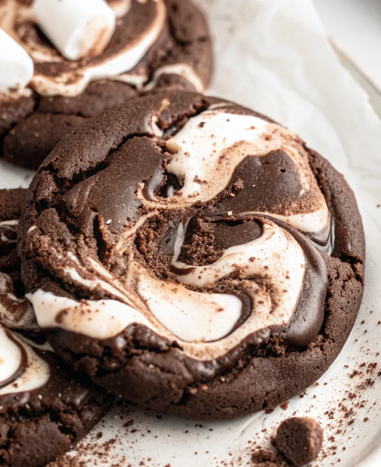 Gooey Chocolate Marshmallow Swirl Cookies Gooey Chocolate Marshmallow Swirl Cookies