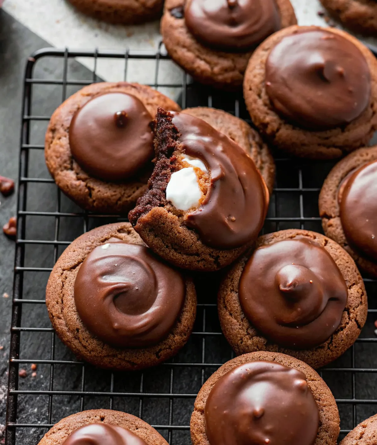 Marshmallow Surprise Hot Cocoa Cookies