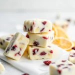 Cranberry Orange White Chocolate Fudge
