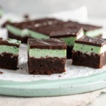 Mint Brownies with Fudgy Ganache