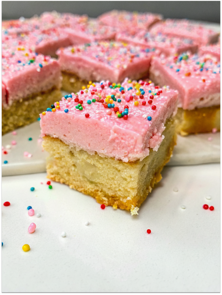 Pink Sugar Cookie Bars