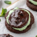 Chilled Crumbl Mint Brownie Cookies