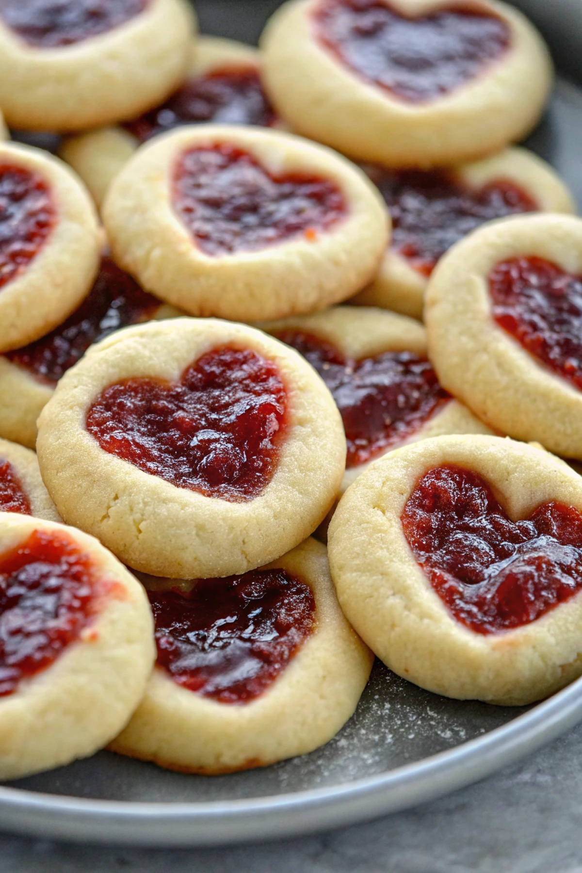 Melt-in-Your-Mouth Heart Jam Cookies
