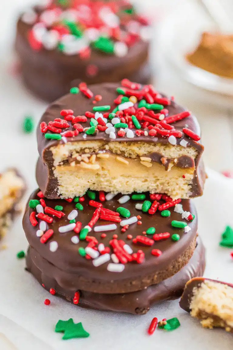 Easy No-Bake Chocolate Peanut Butter Stacks