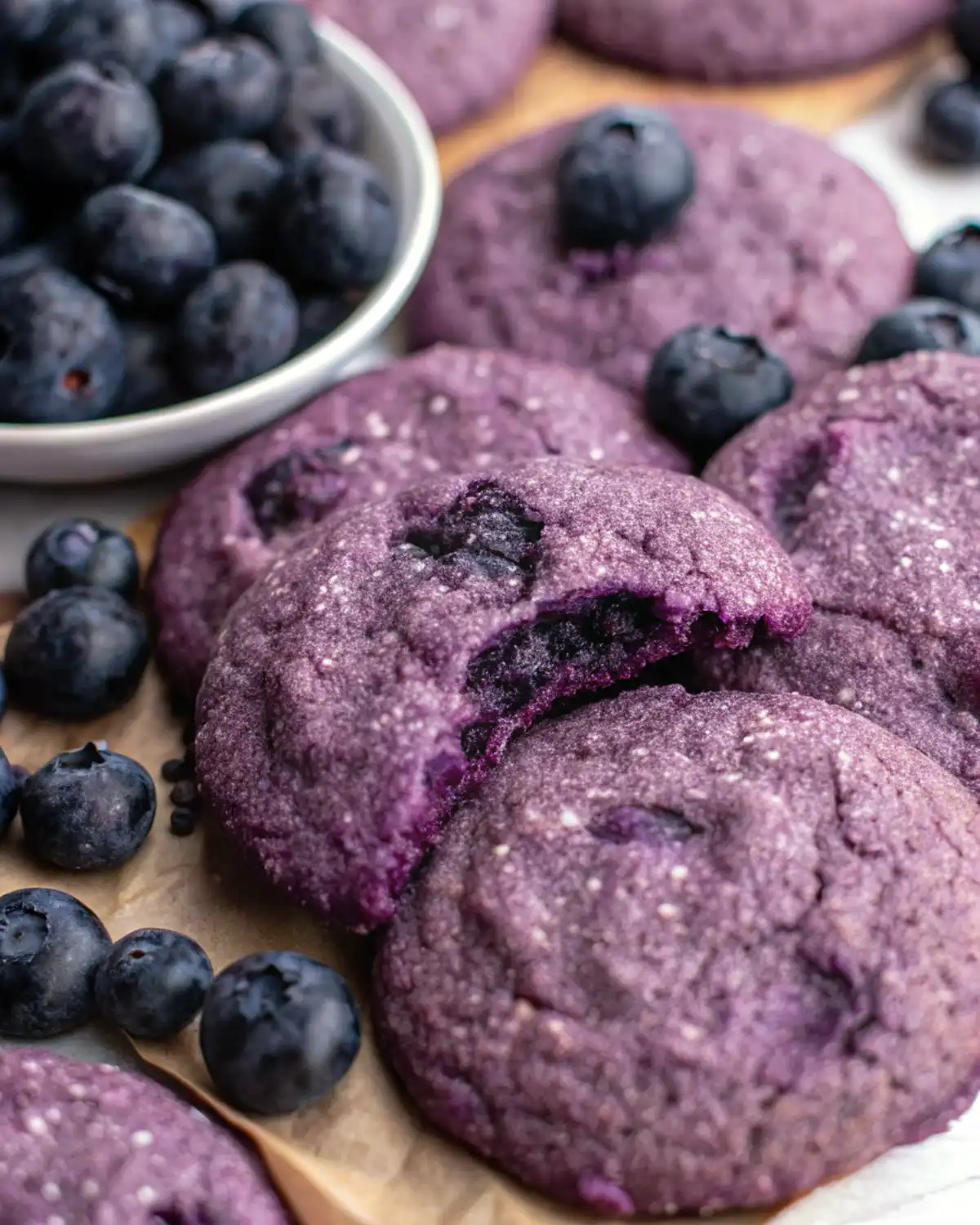 Blueberry Cookies with Homemade Jam