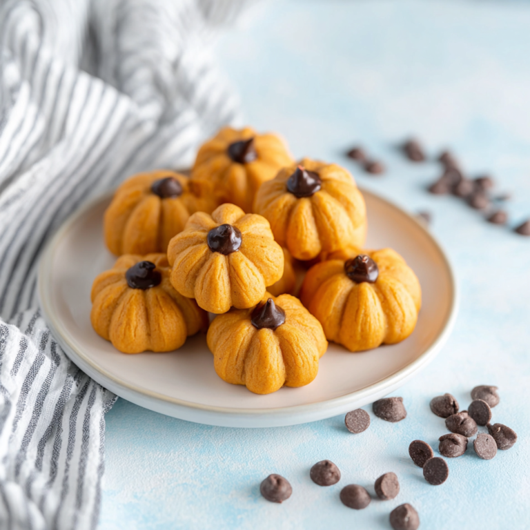 No-Bake Peanut Butter Ball Pumpkins