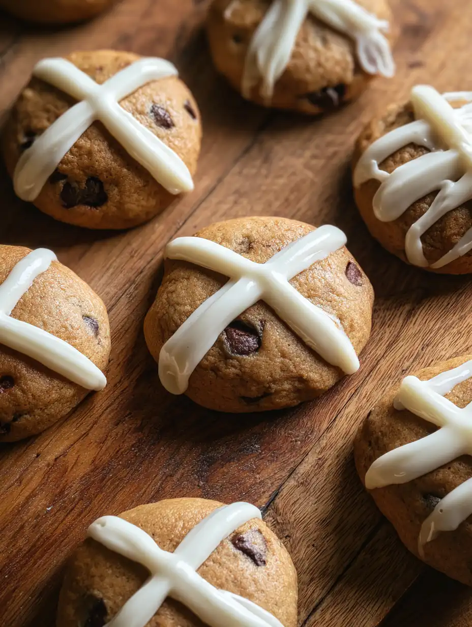 Easy Hot Cross Bun Cookies