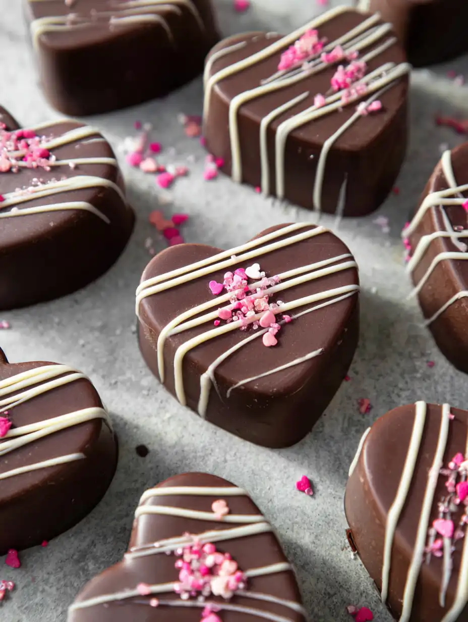 Healthy Pink Chocolate Hearts