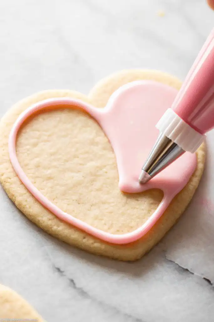 Valentine's Day Heart Sugar Cookies