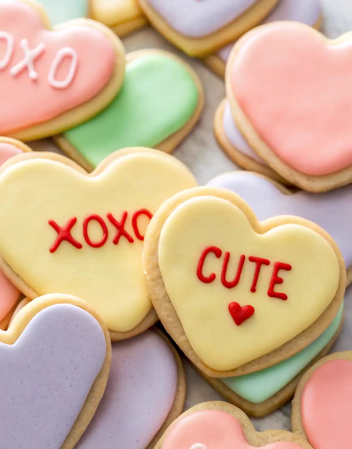 Valentine’s Day Heart Sugar Cookies