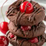 Chocolate Cherry Cookies with Glaze