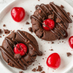 Chocolate Cherry Cookies with Glaze