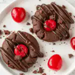 Chocolate Cherry Cookies with Glaze