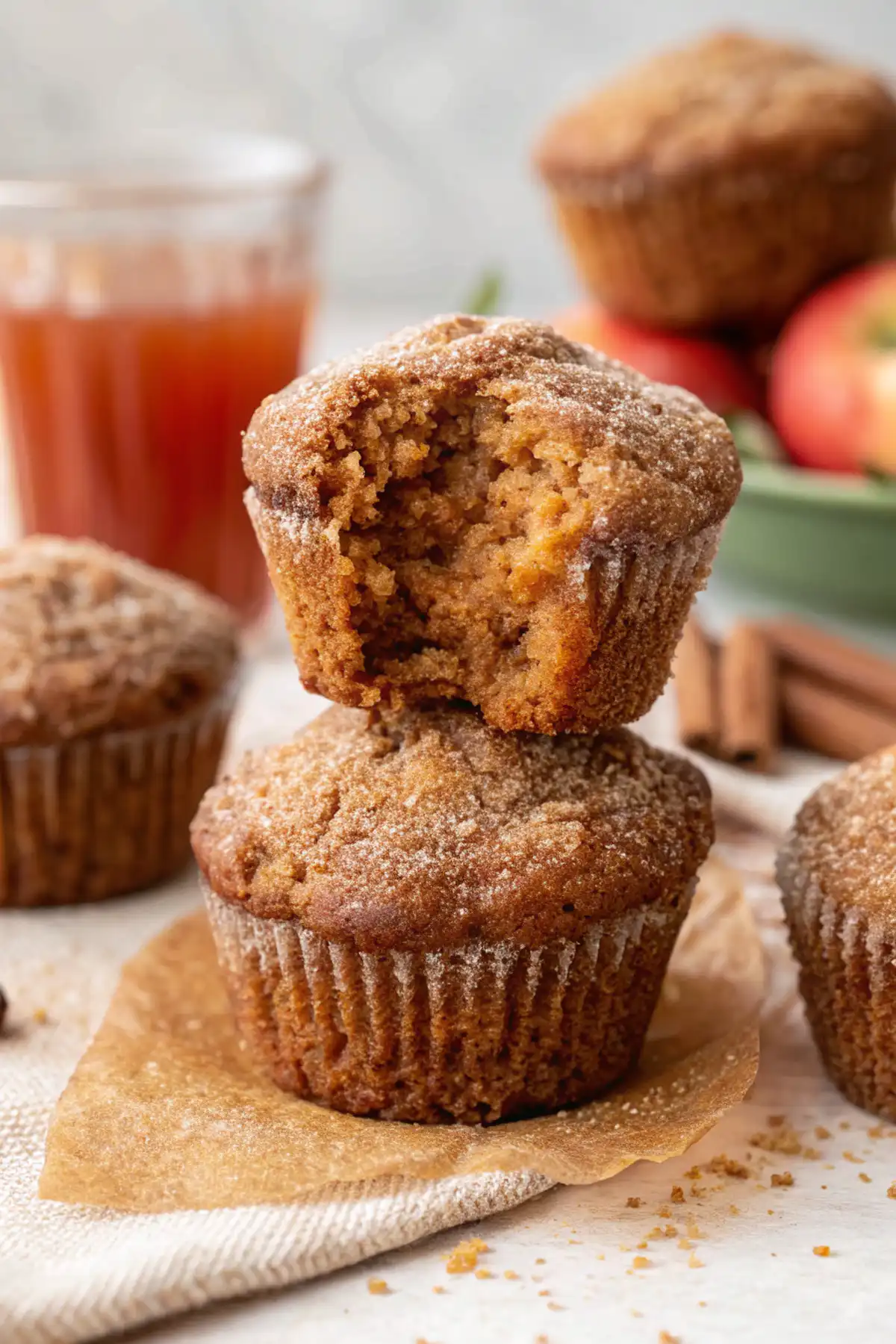 Soft Apple Cider Muffins (No Donut Pan Needed!)