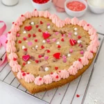 heart shaped cookie cake