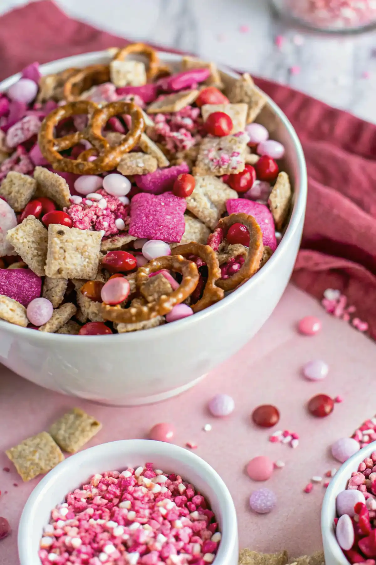 Easy Valentine’s Puppy Chow