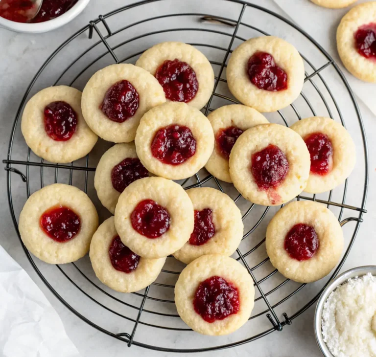 Raspberry Thumbprint Cookies