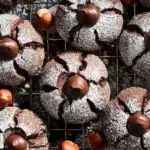 Chocolate Crinkle Blossom Cookies
