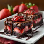 Strawberry Chocolate Ganache Brownies