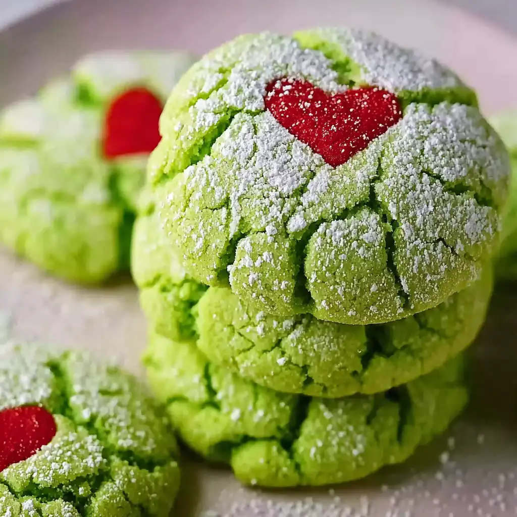 Grinch Heart Cookies